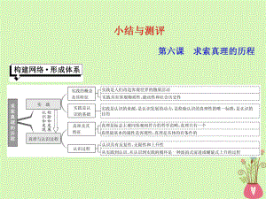 政治 第二單元 探索世界的本質(zhì) 第六課 求索真理的歷程小結(jié)與測(cè)評(píng) 新人教版必修4