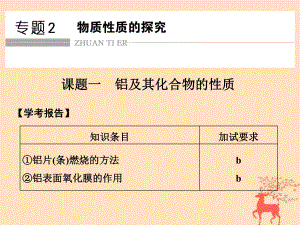 化學 二 物質(zhì)性質(zhì)的研究 課題1 鋁及其化合物的性質(zhì) 蘇教版選修6