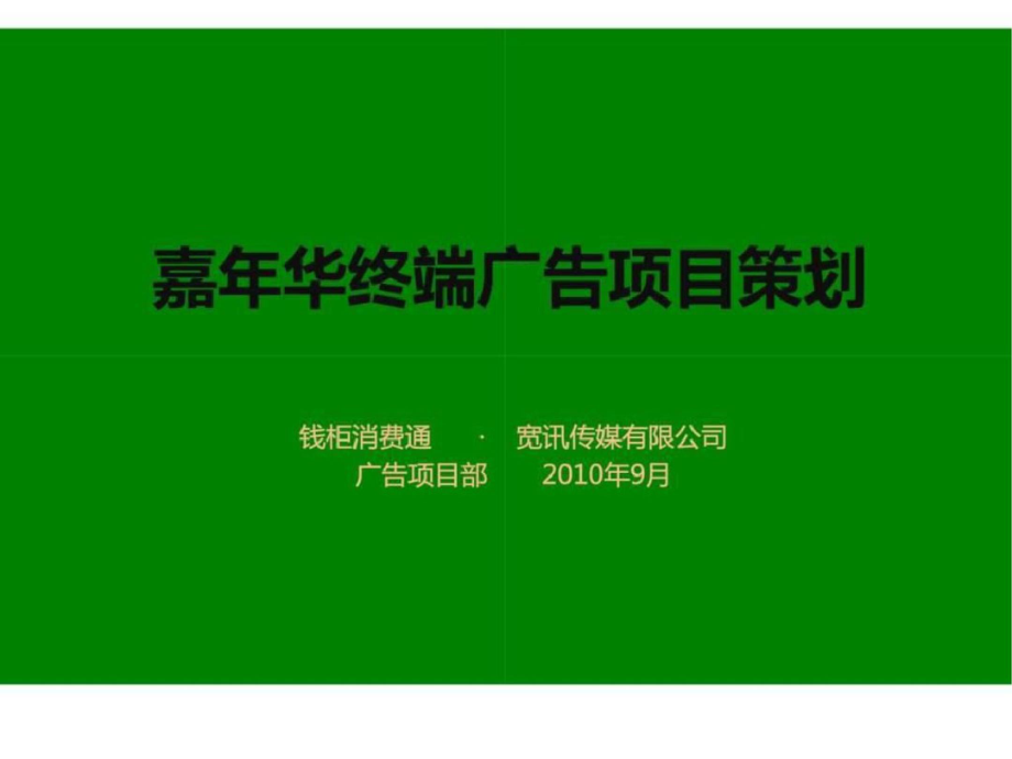 嘉年华终端广告项目策划文档资料_第1页