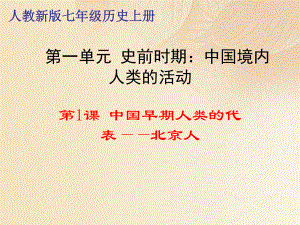 七年級歷史上冊 第1單元 史前時期 中國境內(nèi)人類的活動 第1課 中國早期人類的代表—北京人 新人教版