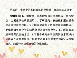 歷史第37講 生命中的基礎有機化學物質 合成有機高分子 新人教版