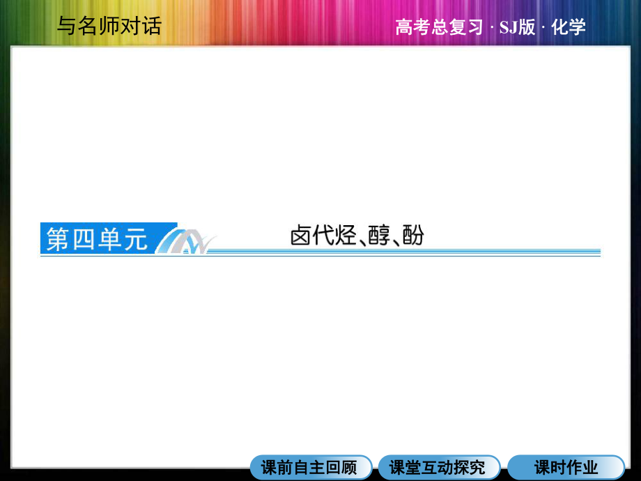 高考化学(苏教版)总复习教师用书配套专题十一11-4卤代烃醇酚课件_第1页