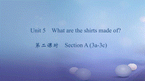 九年級英語全冊 Unit 5 What are the shirts made of（第2課時）Section A（3a-3c） （新版）人教新目標版