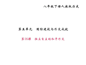 2018年部編人教版八年級歷史下冊作業(yè)第16課獨立課件