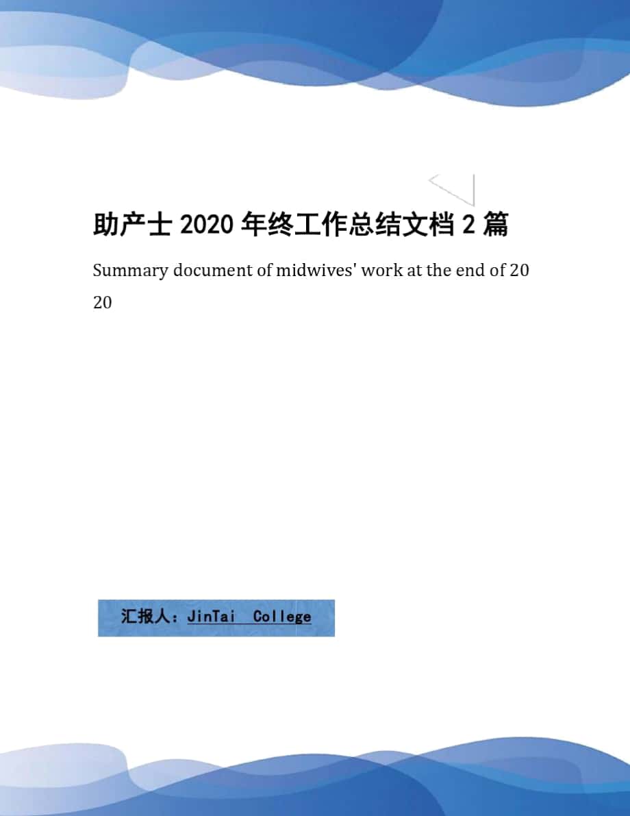 助产士2020年终工作总结文档2篇_第1页