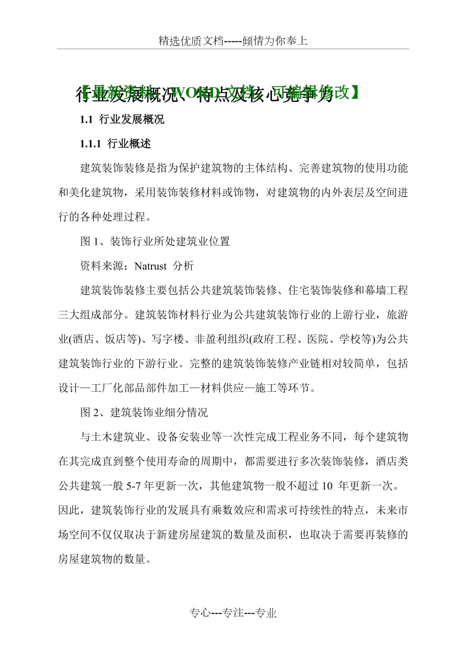 中国建筑装饰行业分析调研报告_第1页