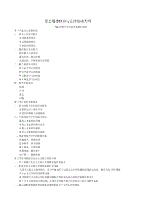 思想道德修養(yǎng)與法律基礎(chǔ)思想道德修養(yǎng)與法律基礎(chǔ)大綱