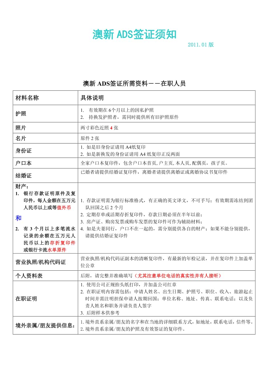 澳新ADS团签所需资料_第1页