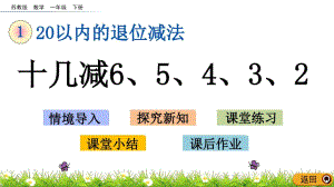 《十幾減6、5、4、3、2》教學(xué)課件蘇教版