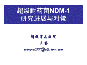 超级耐药菌NDM研究进展与对策