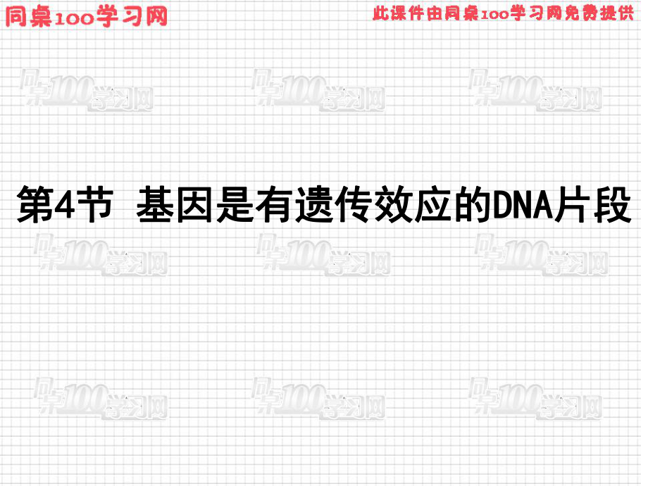 第4节基因是有遗传效应的DNA片段_第1页