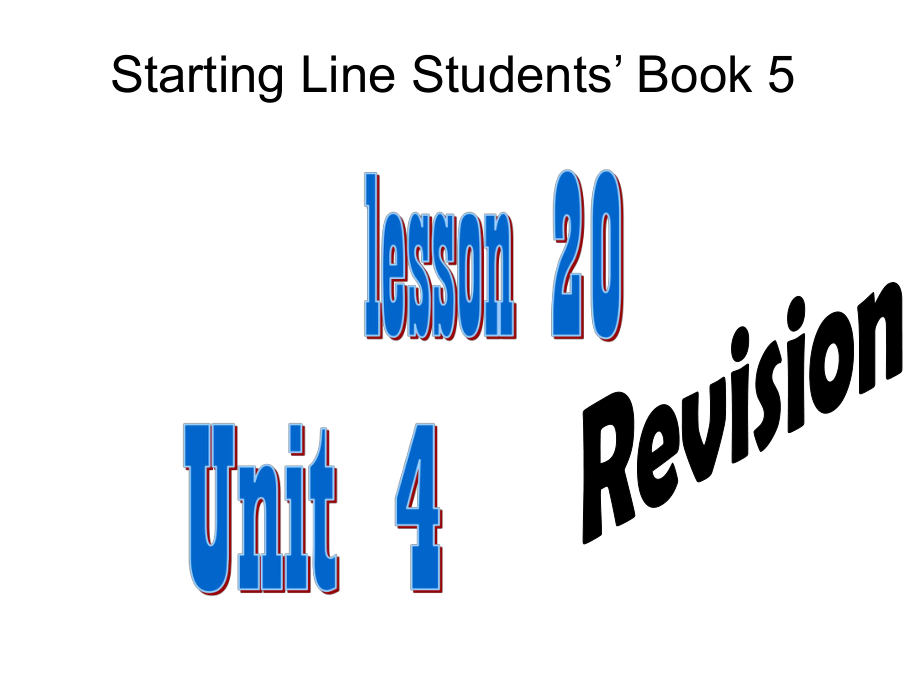 人教新起点英语三上Unit4Revisionlesson20课件_第1页