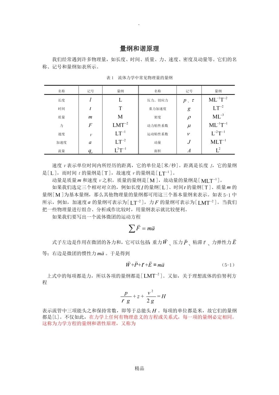 量纲分析法原理_第1页