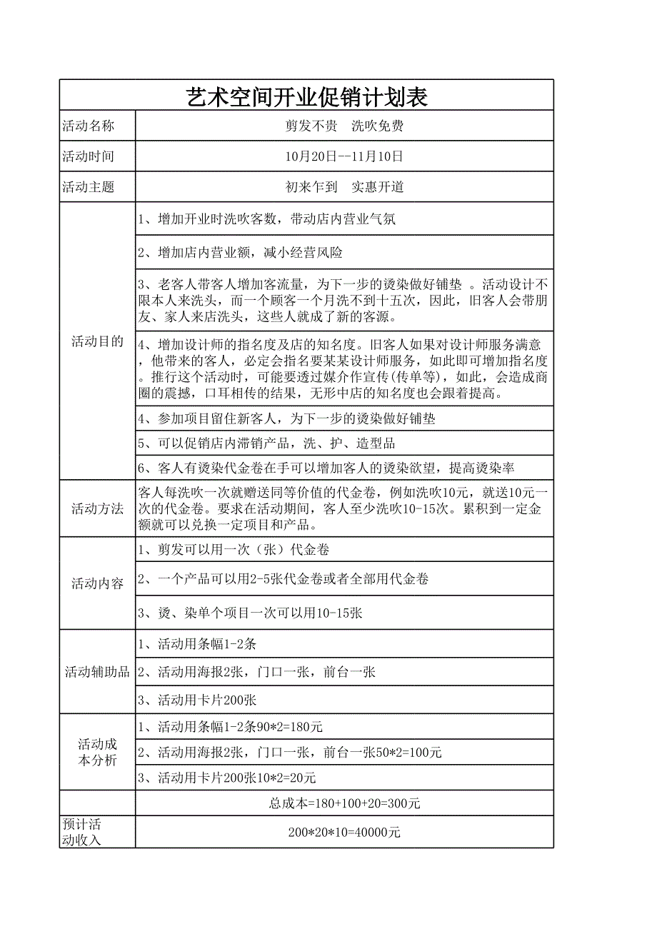 美容美發(fā)行業(yè)資料：美發(fā)活動方案1_第1頁