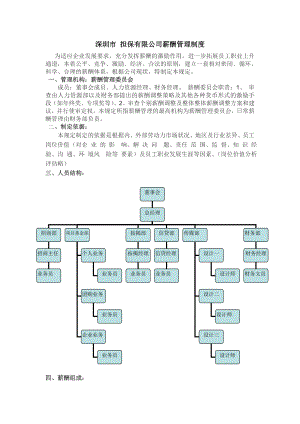 薪酬管理制度 總經(jīng)理