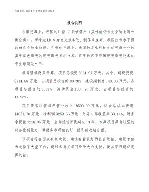 邵阳激光电视项目申请报告模板范文