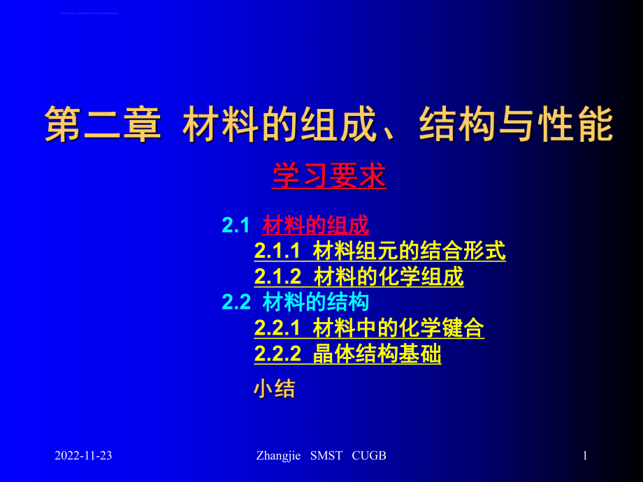 材料组成、结构与性能ppt课件_第1页