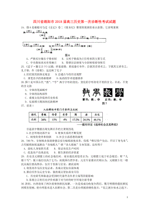 四川省绵阳市高三历史第一次诊断性考试试题110702157