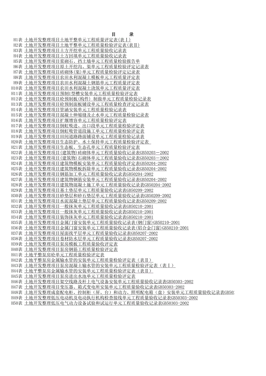 土地整理工程項(xiàng)目全套資料【H類(lèi)表】_第1頁(yè)