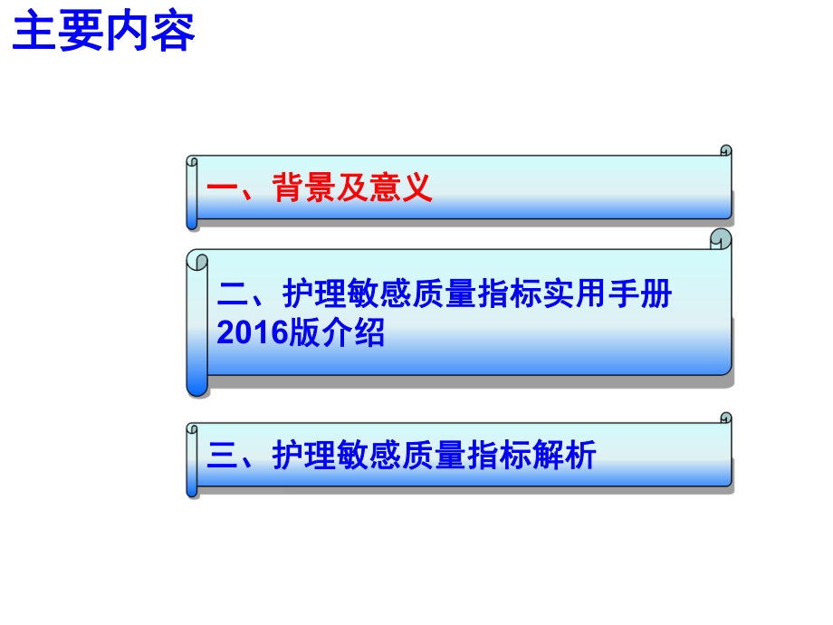 护理质量敏感指标解读ppt课件PPT文档_第1页