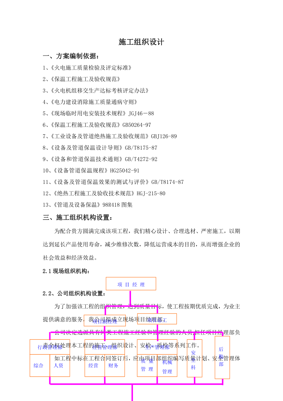 脱硫塔外保温施工方案_第1页