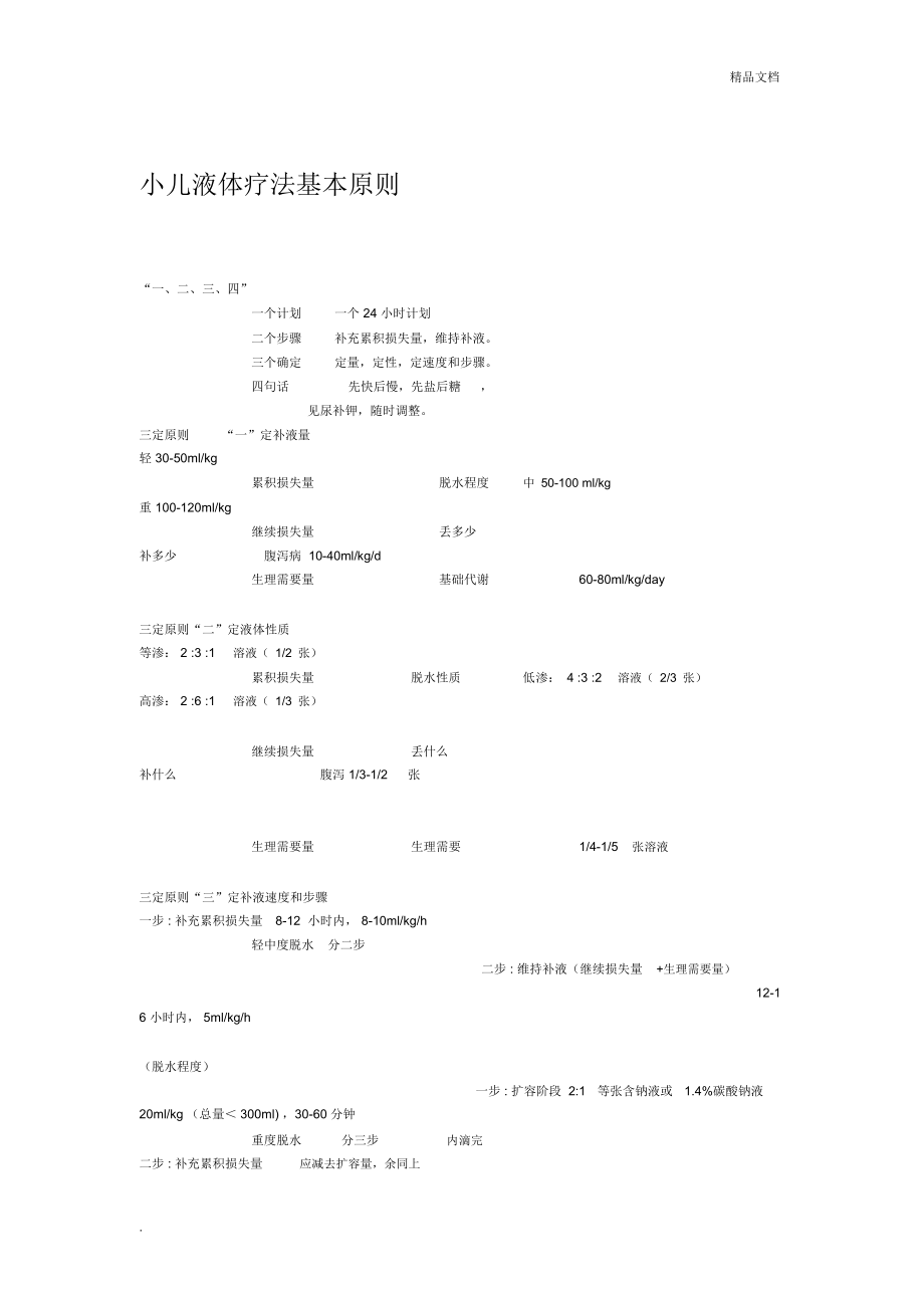 小儿液体疗法基本原则_第1页