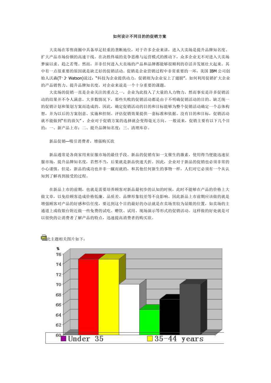 设计不同的卖场促销方案doc4_第1页