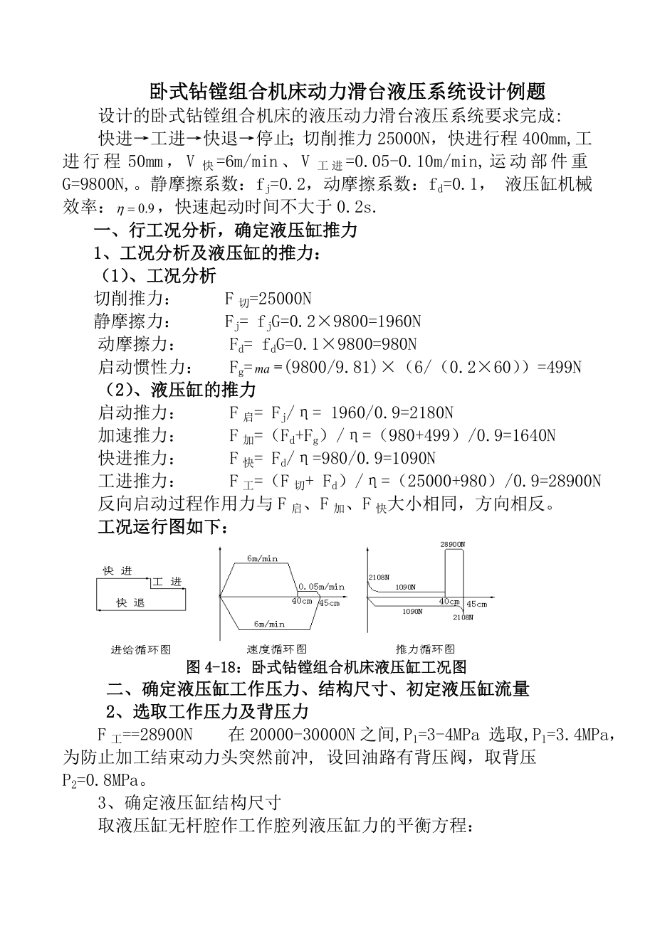 設(shè)計(jì)臥式鉆鏜組合機(jī)床液壓動(dòng)力滑臺(tái)液壓系統(tǒng)_第1頁(yè)