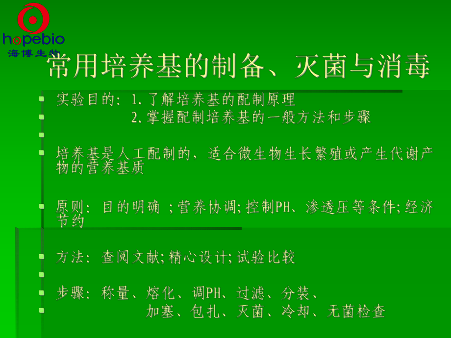 培养基的制备及霉菌的观察_第1页