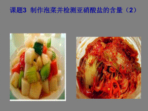 章节题3制作泡菜并检测亚硝酸盐含量2