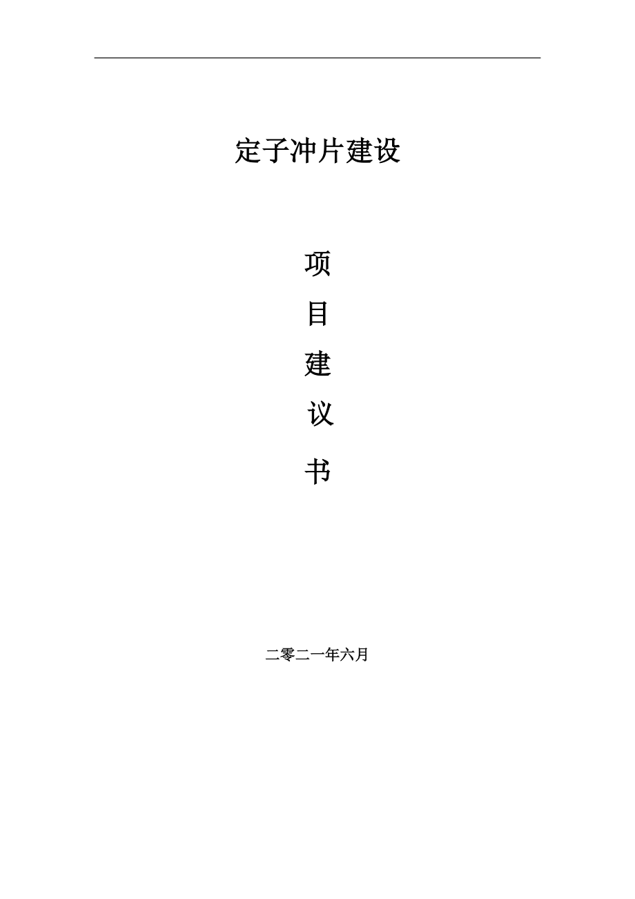 定子沖片項(xiàng)目建議書寫作參考范本_第1頁