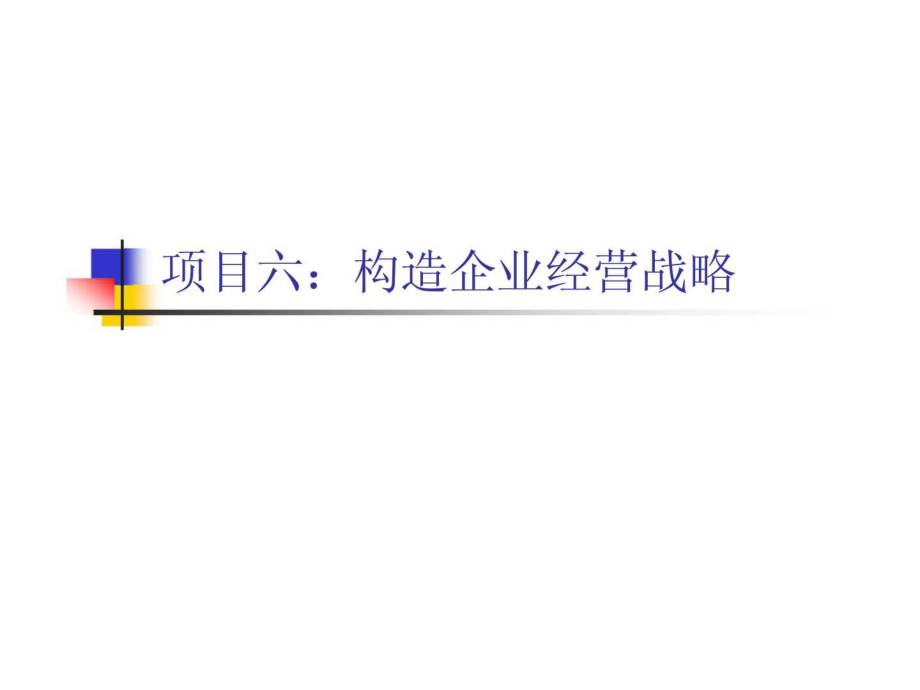 现代企业管理项目六构造企业经营战略_第1页