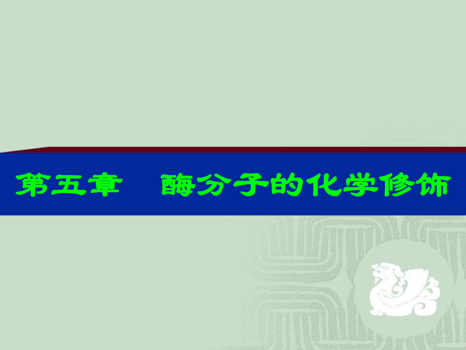 酶工程 5化学修饰_第1页