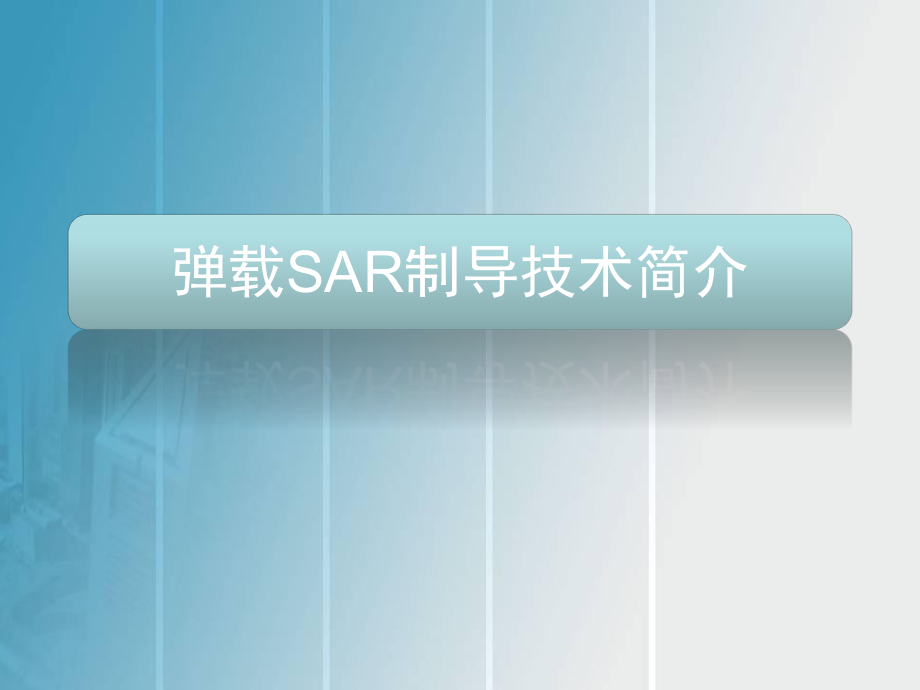 弹载SAR制导技术简介_第1页