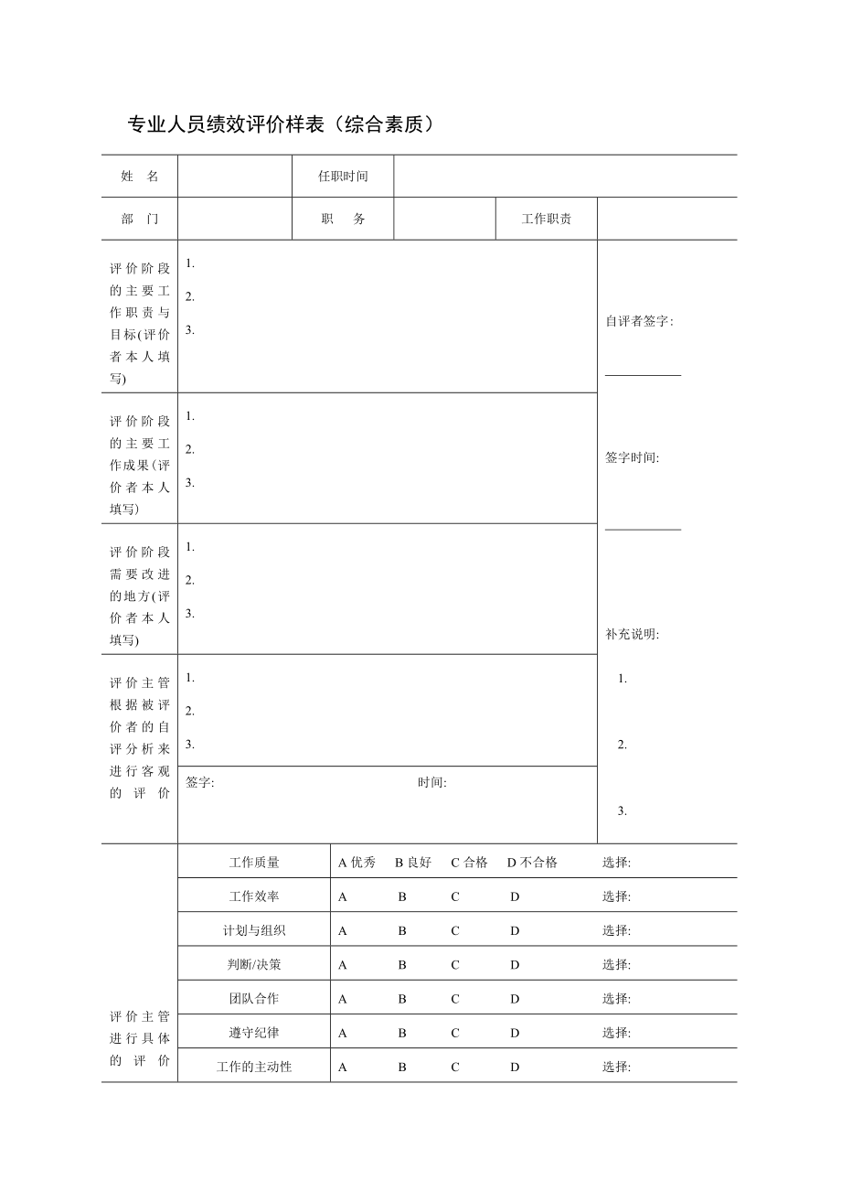 人事绩效考核表汇总6_第1页