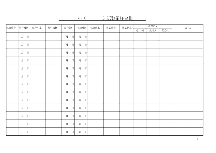 试验留样台账混凝土构件厂_第1页