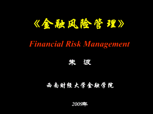 第2讲金融风险管理概述2