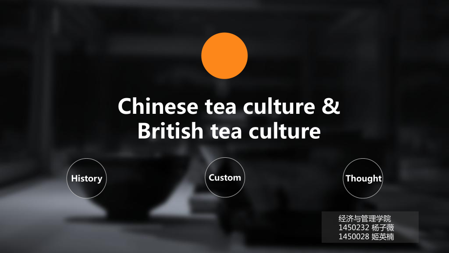 中英茶文化对比英语演讲ppt课件_第1页