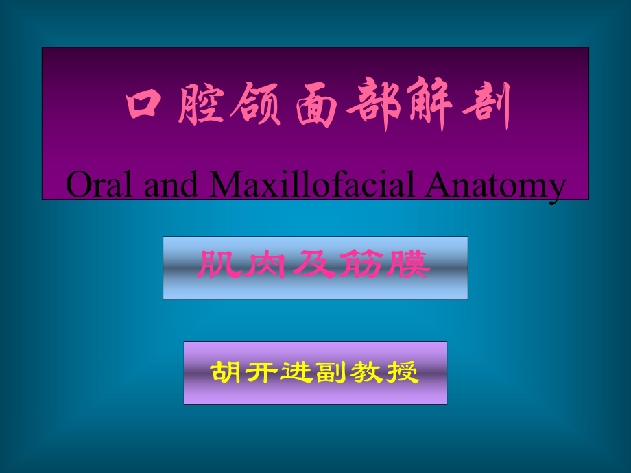 口腔颌面部解剖肌肉及筋膜_第1页
