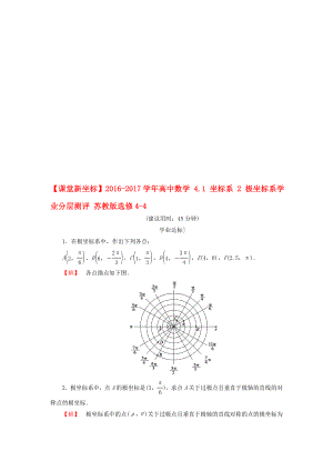 高中數(shù)學(xué) 41 坐標(biāo)系 2 極坐標(biāo)系學(xué)業(yè)分層測評 蘇教版選修44.