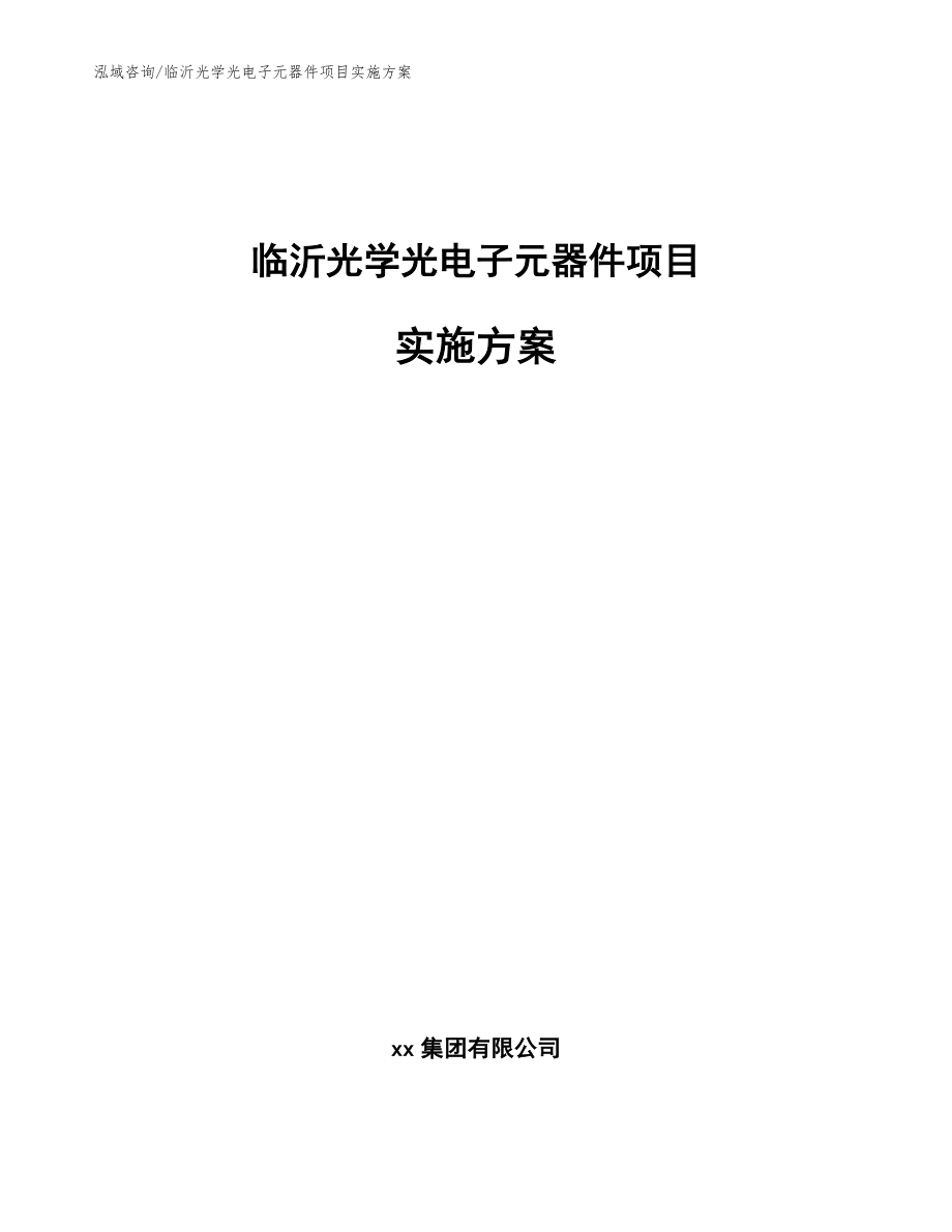 临沂光学光电子元器件项目实施方案_模板参考_第1页