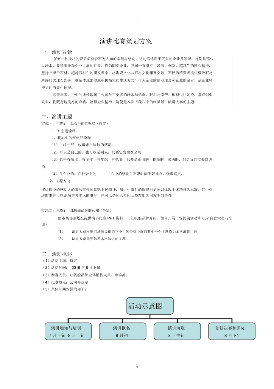 演讲比赛详细策划方案_第1页