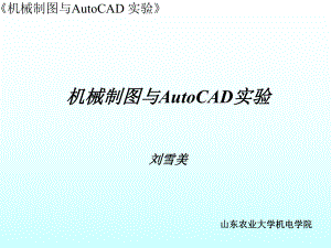机械制图与AutoCAD实验刘雪美