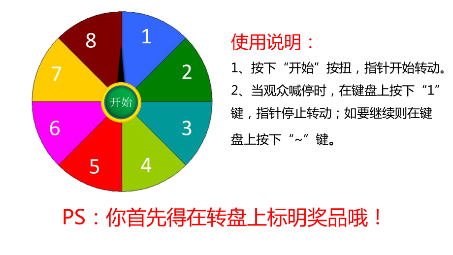 用ppt制作抽奖转盘课件_第1页