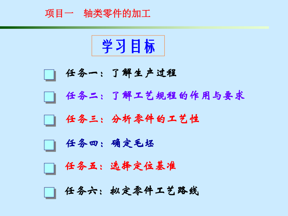 项目一轴类零件的加工_第1页