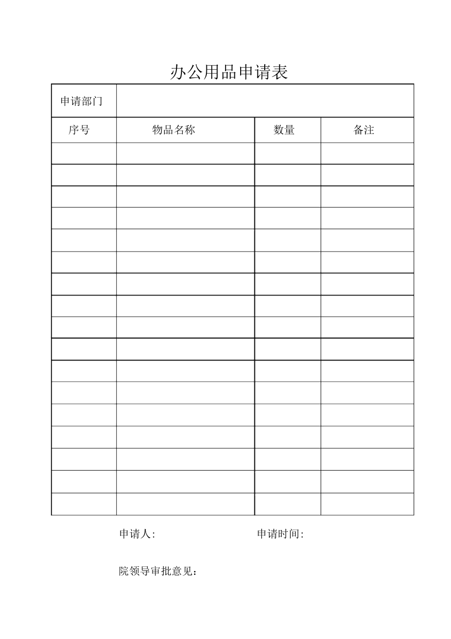 四川师范大学信息技术学院办公用品申请表_第1页
