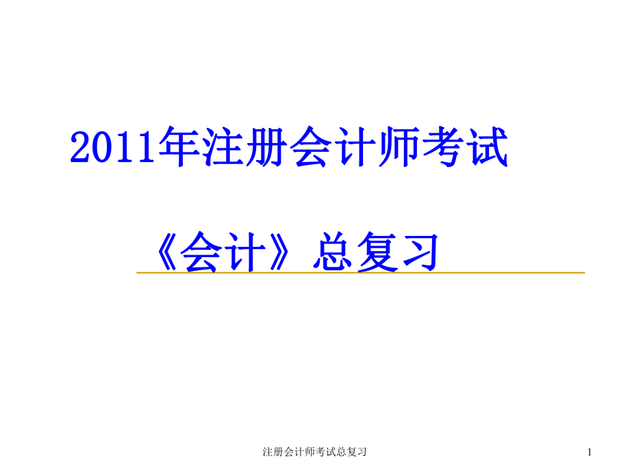 注册会计师考试总复习课件_第1页