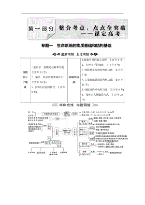 大二輪高考總復(fù)習(xí)生物文檔：第01部分 專(zhuān)題01 生命系統(tǒng)的物質(zhì)基礎(chǔ)和結(jié)構(gòu)基礎(chǔ) 整合考點(diǎn)01 “各有所長(zhǎng)”的化合物 Word版含解析