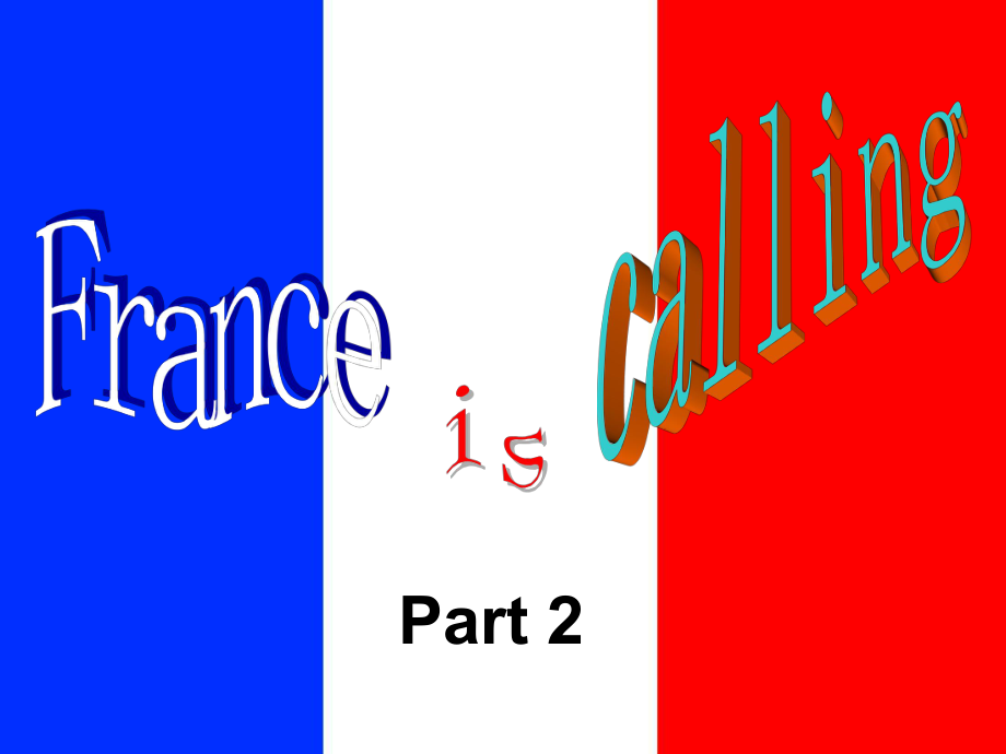 上海版牛津初中英语课件 8B Chapter1 France is calling Reading课件2_第1页