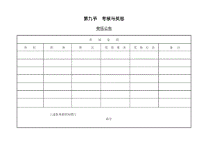 企業(yè)管理表格-第九節(jié) 考核與獎(jiǎng)懲